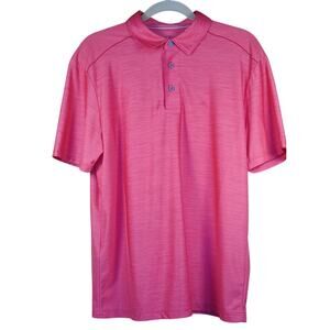 Tommy Bahama IslandZone Men’s Medium Polo Shirt Coral Pink Performance Golf